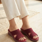 Maroon Formal Slipper For Women PU0872 - View 1