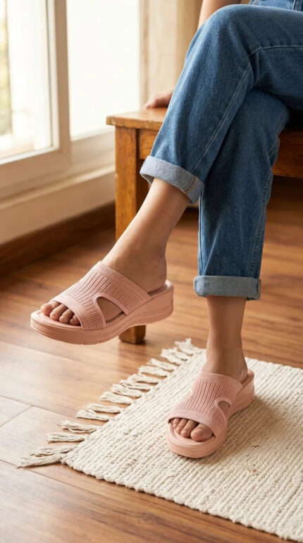 Pink Formal Slipper For Women PU0872 - View 1