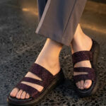 Maroon Formal Slipper For Ladies PU0873 - View 1