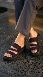 Maroon Formal Slipper For Ladies PU0873 - View 1