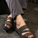 Blue Formal Slipper For Ladies PU0873 - View 1