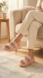 Pink Formal Slipper For Women PU0875 - View 1