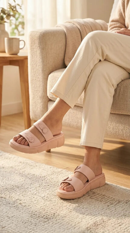 Pink Formal Slipper For Women PU0875 - View 1