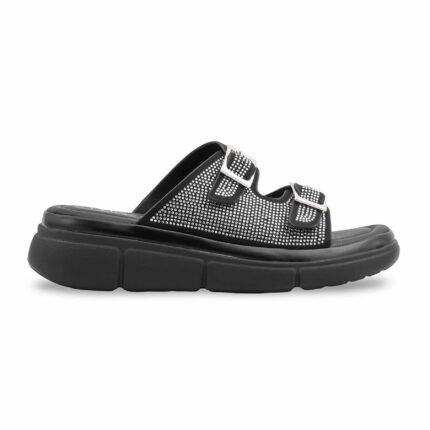 Black Formal Slipper For Ladies PU0880 - View 2