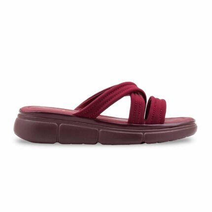 Maroon Formal Slipper For Women PU0882 - View 2