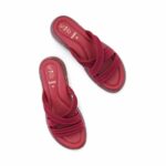 Maroon Formal Slipper For Women PU0882 - View 5