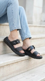 Black Formal Slipper For Women PU0883 - View 1