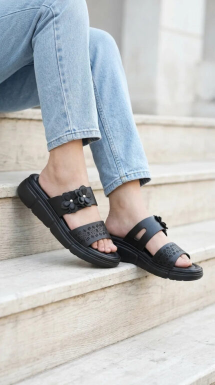 Black Formal Slipper For Women PU0883 - View 1