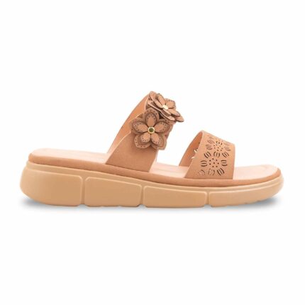 Beige Formal Slipper For Women PU0883 - View 2