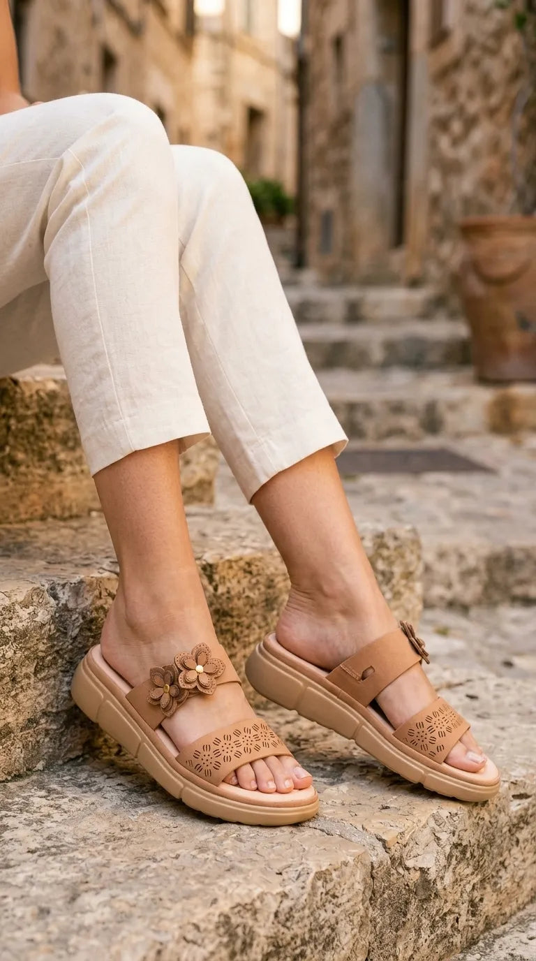 PU088362_88878789-cf9d-447c-b476-d879d3e25aa2.jpg Beige Formal Slipper For Women PU0883 - View 1