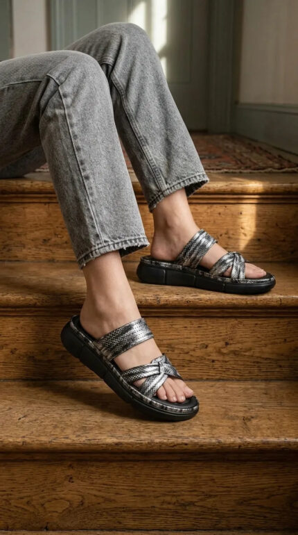 Black Formal Slipper For Ladies PU0884 - View 1