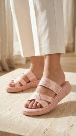 Pink Formal Slipper For Ladies PU0884 - View 1