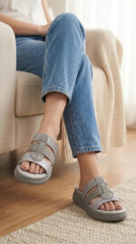 Grey Formal Slipper For Women PU0886 - View 2