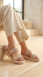 Golden Formal Slipper For Women PU0887 - View 1