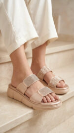 Golden Formal Slipper For Women PU0887 - View 3