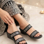 Black Formal Slipper For Ladies PU0888 - View 1