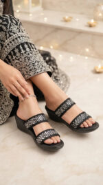 Black Formal Slipper For Ladies PU0888 - View 1