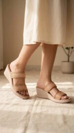 Beige Formal Slipper For Women PU0888 - View 3