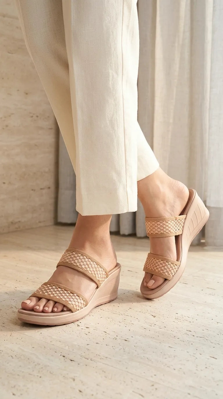 PU088862_3.jpg Beige Formal Slipper For Women PU0888 - View 1