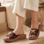 Brown Formal Women Slipper PU0890 - View 1