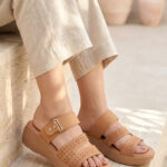 Beige Formal Slipper For Women PU0895 - View 1