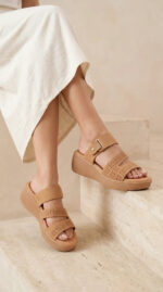 Beige Formal Slipper For Women PU0895 - View 2