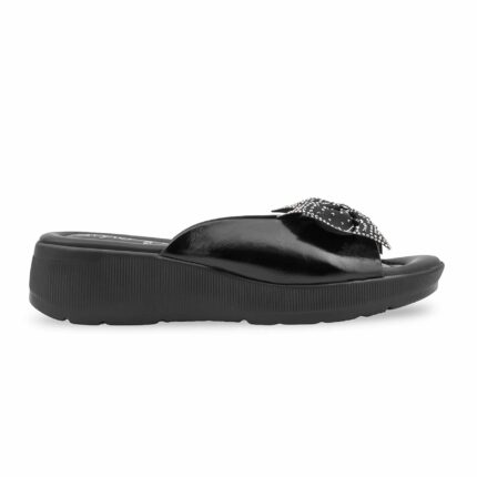 Black Formal Slipper For Women PU0898 - View 2