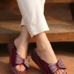 Maroon Formal Slipper For Women PU0899 - View 1