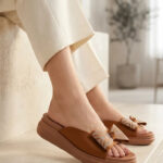 Tan Formal Slipper For Women PU0899 - View 1