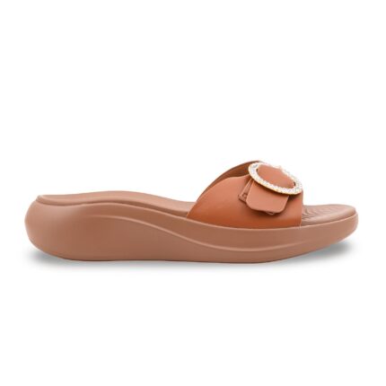 Brown Formal Slipper For Women PU0901 - View 2