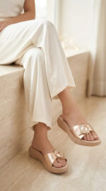 Golden Formal Slipper For Women PU0901 - View 1
