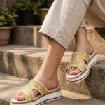 Beige Formal Slipper For Ladies PU0910 - View 1