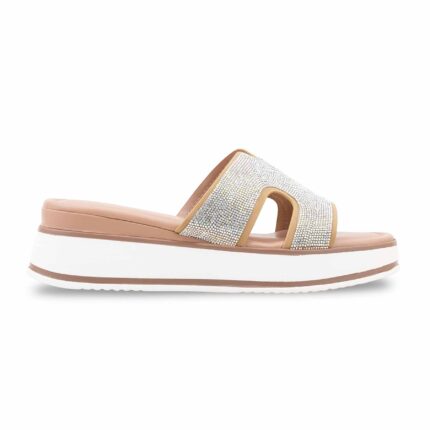 Beige Formal Slipper For Ladies PU0911 - View 2