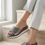 Grey Formal Slipper For Women PU0913 - View 1