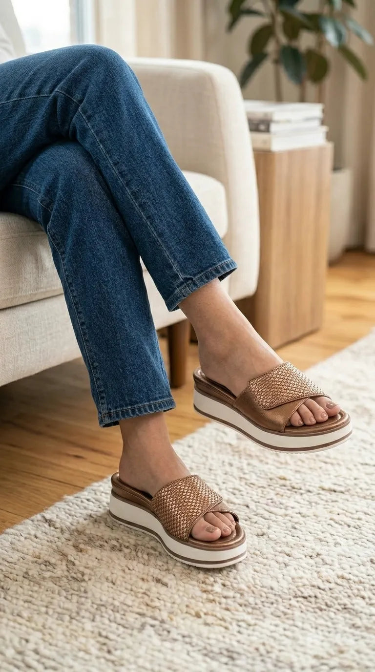 PU091315_3.jpg Golden Formal Slipper For Women PU0913 - View 1