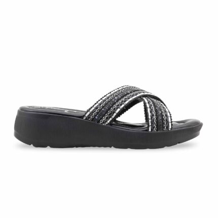 Black Formal Slipper For Ladies PU0915 - View 2