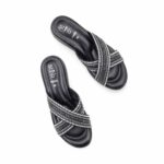Black Formal Slipper For Ladies PU0915 - View 5