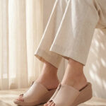 Beige Formal Slipper For Women PU0919 - View 1