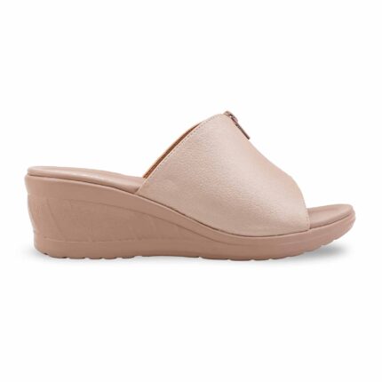 Beige Formal Slipper For Women PU0919 - View 2