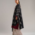 Black Lawn Drop Shoulder Suit - View 1