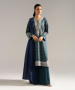 Blue Lawn Straight Suit - View 3