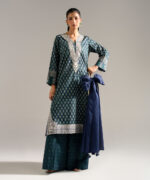 Blue Lawn Straight Suit - View 2