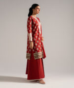 Maroon Lawn Straight Suit - View 5