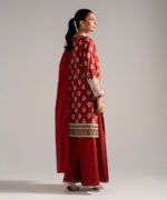 Maroon Lawn Straight Suit - View 2