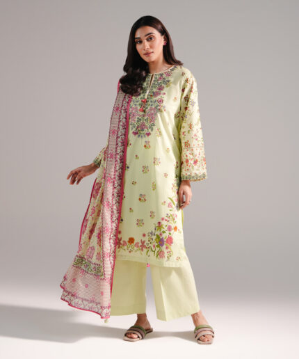 Green Lawn Straight Suit - View 2