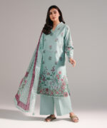 Blue Lawn Straight Suit - View 1