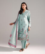 Blue Lawn Straight Suit - View 2