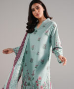 Blue Lawn Straight Suit - View 3