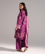 Purple Lawn Straight Suit - View 5