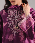 Purple Lawn Straight Suit - View 3